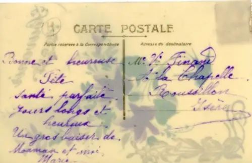 Zelluloid Ak Kitsch, Schwalbe, Blumen