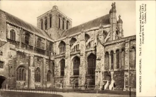 Ak Winchester South East England, Winchester Kathedrale, Südost-Ecke, Transept, Retro-Chor, Copyr