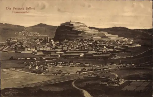 Ak Belfort Beffert Beffort Territoire de Belfort, Blick auf die Festungsanlage