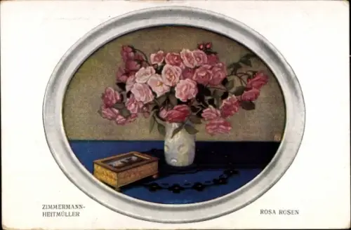 Künstler Ak Zimmermann-Heitmüller, Rosa Rosen