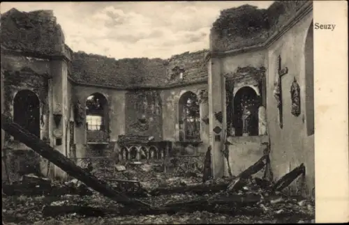 Ak Seuzy, Zerstörtes Gebäude, I. WK