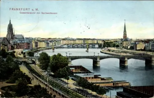 Ak Sachsenhausen Frankfurt am Main, Gesamtansicht