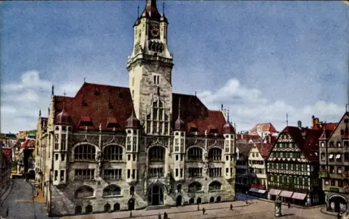 Ak Stuttgart in Württemberg, Rathaus