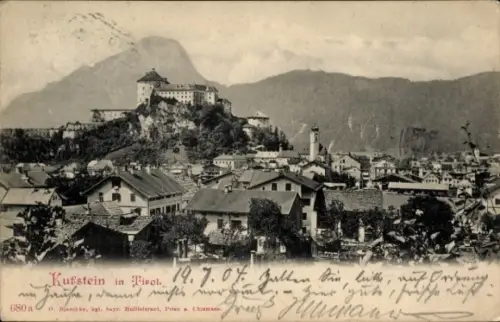 Ak Kufstein in Tirol, Kufstein in Tirol, Berglandschaft, Stadtansicht, 19.7.0