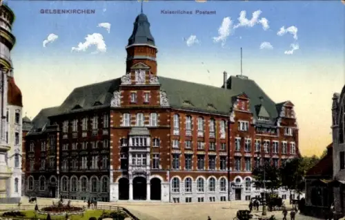 Ak Gelsenkirchen im Ruhrgebiet, GELSENKIRCHEN, Kaiserliches Postamt,  Architektur