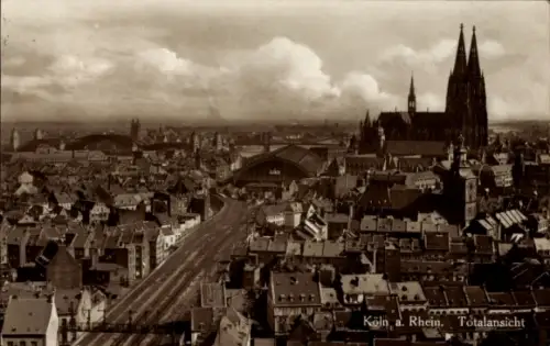 Ak Cöln Köln am Rhein,  Totalansicht, Rhein, Stadtansicht,  
