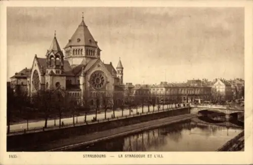Judaika Ak Straßburg Elsass Bas Rhin, Synagoge