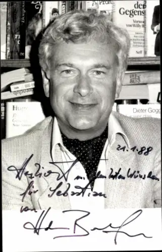 Autogrammkarte Journalist Hademar Bankofer, Portrait, Autogramm
