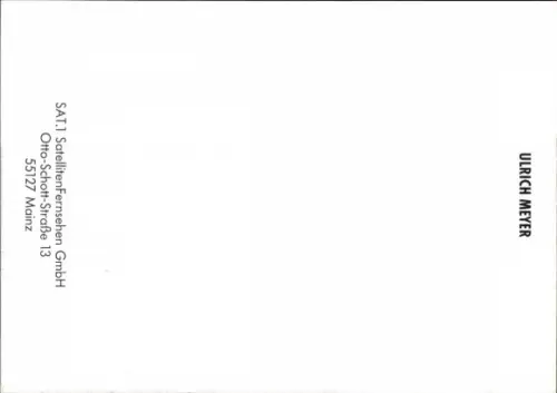 Autogrammkarte Moderator Ulrich Meyer, Portrait, Autogramm