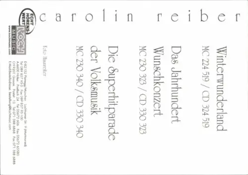 Autogrammkarte Moderatorin Carolin Reiber, Portrait, Autogramm