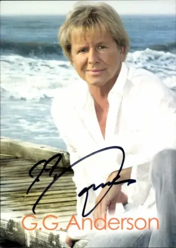 Autogrammkarte Sänger G. G. Anderson, Portrait, Autogramm