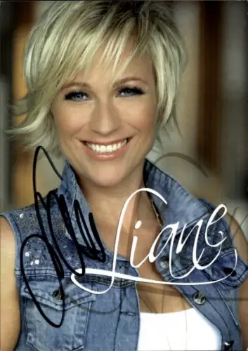 Autogrammkarte Sängerin Liane, Portrait, Autogramm