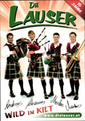 Autogrammkarte Musikgruppe Die Lauser, Portrait, Autogramme
