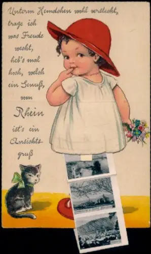 Leporello Ak Bonn am Rhein, Rheinwerft, Brücke, Godesburg, Schloss Rheinblick