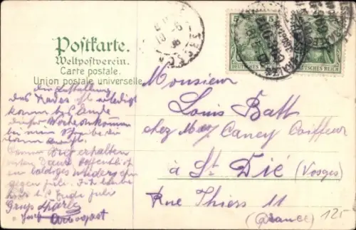 Litho Rothau Elsass Bas Rhin, Museum, Kirche, Elsässerin