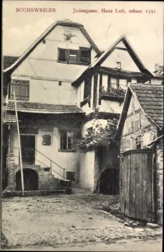 Ak Bouxwiller Buchsweiler Elsass Bas Rhin, Judengasse, Haus Luft