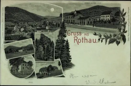 Mondschein Litho Rothau Elsass Bas Rhin, Gesamtansicht