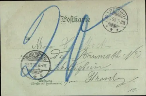 Mondschein Litho Rothau Elsass Bas Rhin, Gesamtansicht