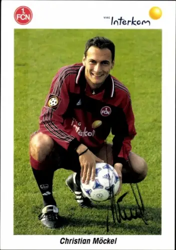 Autogrammkarte Christian Möckel, 1. FC Nürnberg, Portrait, Autogramm