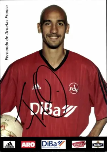 Autogrammkarte Fernando de Ornelas Franco, 1. FC Nürnberg, Portrait, Autogramm