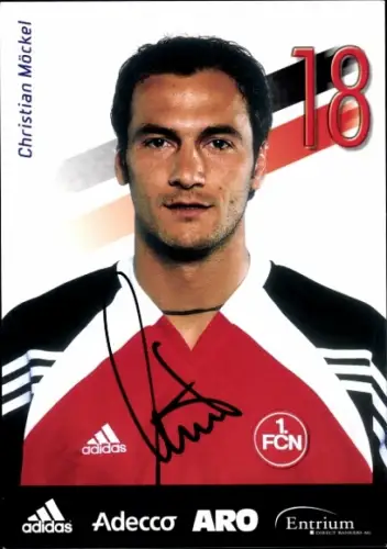 Autogrammkarte Fußballer Christian Möckel, 1. FC Nürnberg, Autogramm