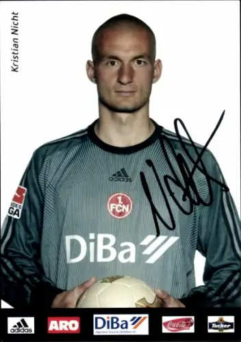 Autogrammkarte Kristian Nicht, 1. FC Nürnberg, Portrait, Autogramm