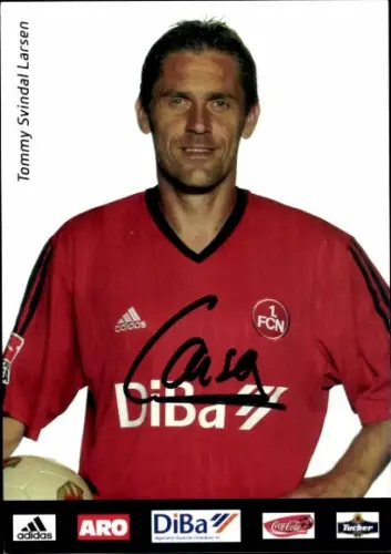 Autogrammkarte Tommy Svindal Larsen, 1. FC Nürnberg, Portrait, Autogramm