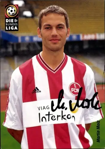 Autogrammkarte Martin Molz, 1. FC Nürnberg, Portrait, Autogramm