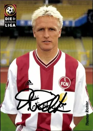 Autogrammkarte Thomas Richter, 1. FC Nürnberg, Portrait, Autogramm