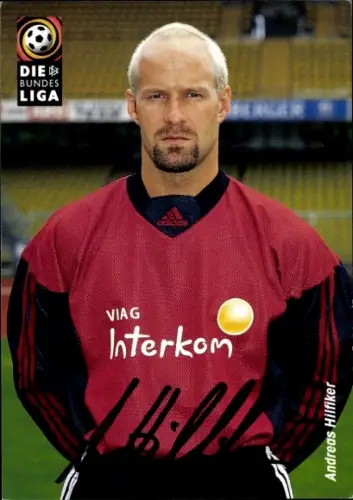 Autogrammkarte Andreas Hilfiker, 1. FC Nürnberg, Portrait, Autogramm