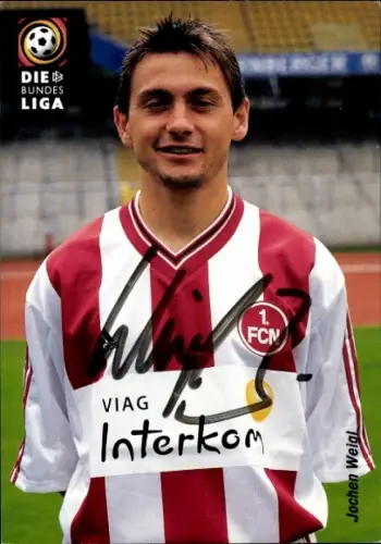 Autogrammkarte Jochen Weigl, 1. FC Nürnberg, Portrait, Autogramm