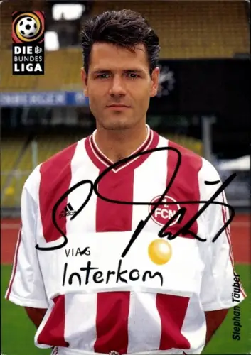 Autogrammkarte Stephan Täuber, 1. FC Nürnberg, Portrait, Autogramm