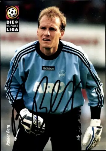 Autogrammkarte Rainer Berg, 1. FC Nürnberg, Portrait, Autogramm