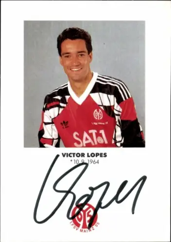 Autogrammkarte Victor Lopes, 1. FSV Mainz 05, Portrait, Autogramm