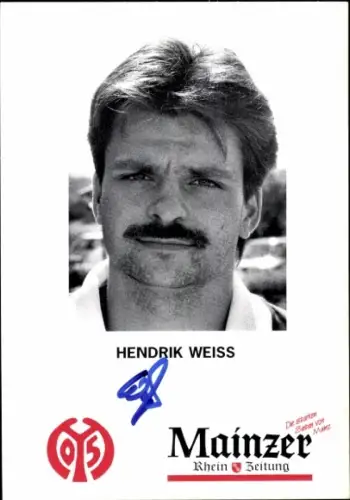 Autogrammkarte Hendrik Weiss, 1. FSV Mainz 05, Portrait, Autogramm