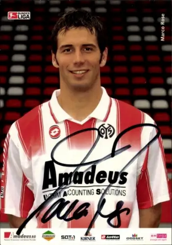 Autogrammkarte Marco Rose, 1. FSV Mainz 05, Portrait, Autogramm
