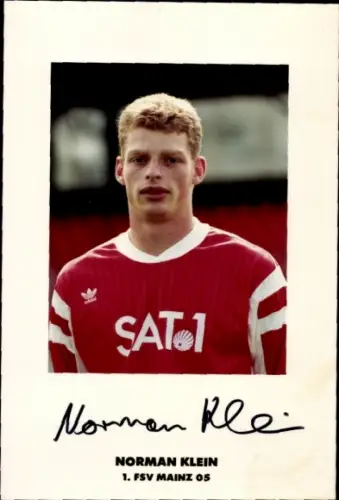 Autogrammkarte Normann Klein, 1. FSV Mainz 05, Autogramm