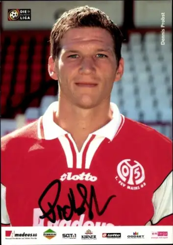 Autogrammkarte Dennis Probst, 1. FSV Mainz 05, Autogramm