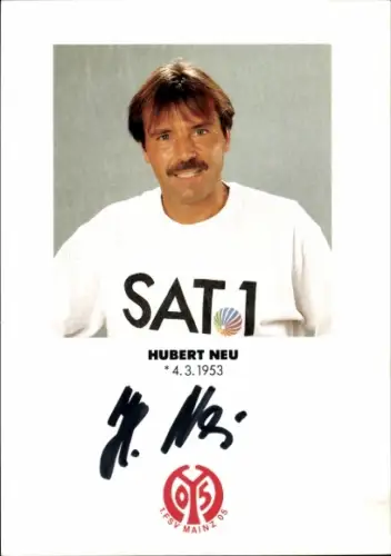 Autogrammkarte Hubert Neu, 1. FSV Mainz 05, Autogramm