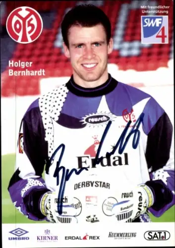 Autogrammkarte Holger Bernhardt, 1. FSV Mainz 05, Autogramm