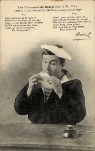Lied Ak Les Chansons de Botrel, La Lettre du Gabies