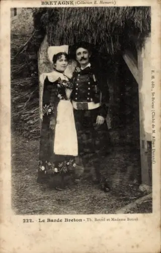 CPA Le Barde Breton, Th. Botrel et Madame Botrel