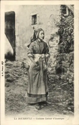 Ak La Bourboule, Costume Latour d'Auvergne