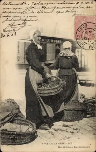 Ak Cher Frankreich, Types du Centre, Maraicheres Berrichonnes