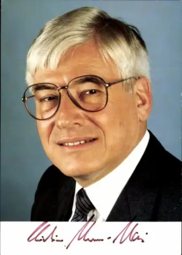 Ak Politiker Dr. Christian Schwarz-Schilling, Portrait, Autogramm