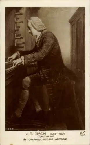 Künstler Ak Komponist Johann Sebastian Bach, Portrait