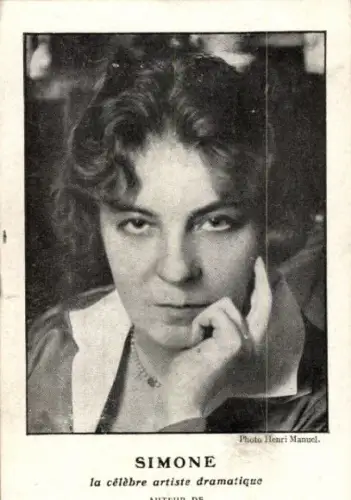 CPA Simone, la celebre artiste dramatique