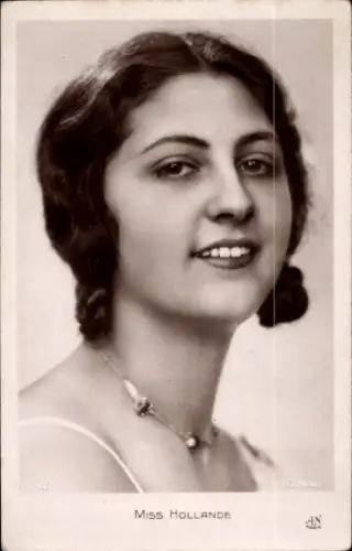 Ak Miss Hollande, Porträt, Halskette
