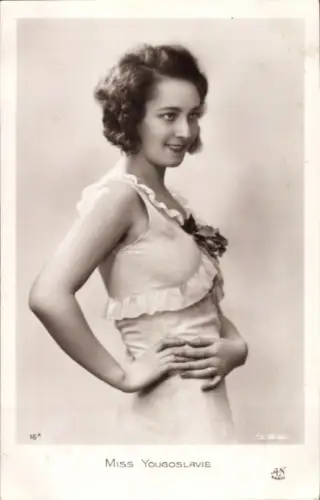 Ak Miss Jugoslawien, Schönheitskönigin, Portrait