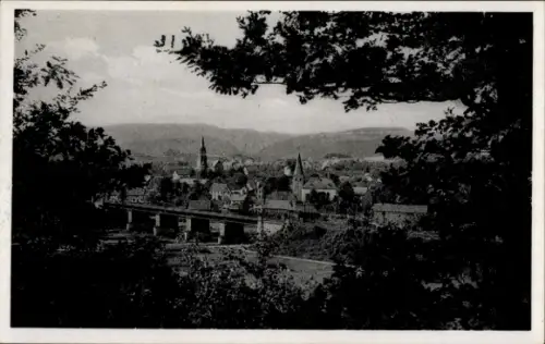 Ak Rosbach Windeck an der Sieg, Durchblick zum Ort